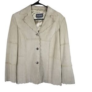 Wilsons Leather Gorgeous Country Western Cowgirl Beige Button Women's Jacket S